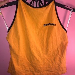Black and orange halter top from Forever 21